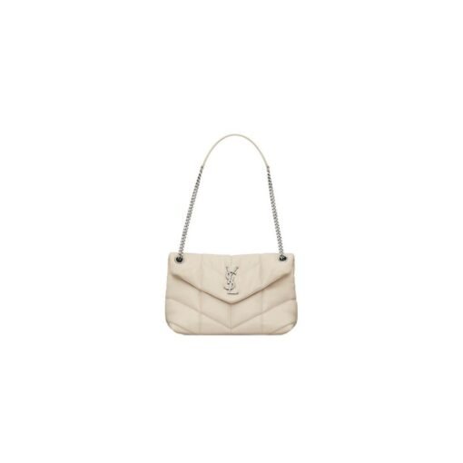 PUFFER SMALL CHAIN BAG IN QUILTED LAMBSKIN