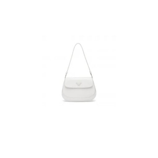 Small Prada Cleo brushed leather shoulder bag with flap