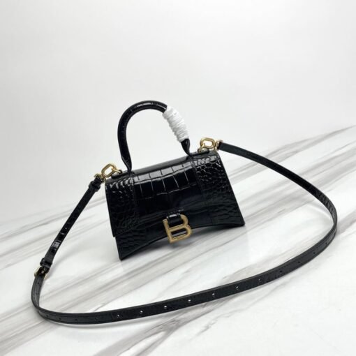 Balenciaga WOMEN’S HOURGLASS XS HANDBAG CROCODILE EMBOSSED - Image 2