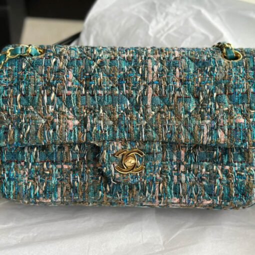 Chanel Tweed Medium Classic Flap Bag - Image 3