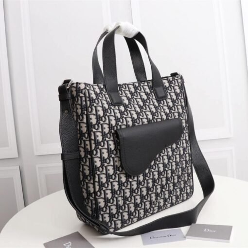 SADDLE TOTE BAG WITH SHOULDER STRAP - Image 3