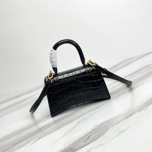 Balenciaga WOMEN’S HOURGLASS XS HANDBAG CROCODILE EMBOSSED - Image 4