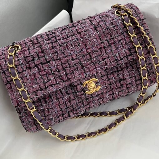 Chanel Tweed Medium Classic Flap Bag - Image 5