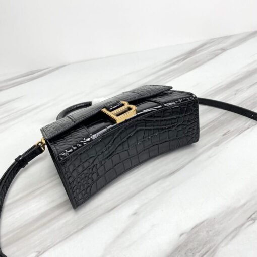 Balenciaga WOMEN’S HOURGLASS XS HANDBAG CROCODILE EMBOSSED - Image 5