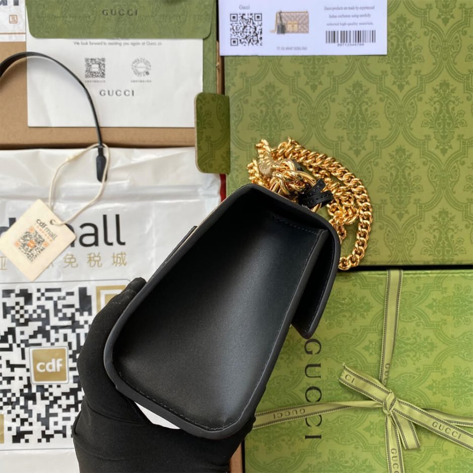 Padlock small GG bees shoulder bag - Image 5