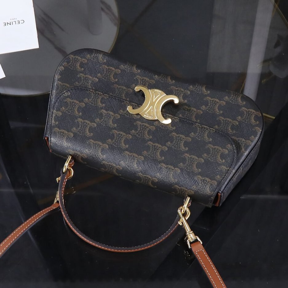 TEEN CELINE LOLA in Triomphe Canvas and Calfskin(HIGH-END GRADE) - Image 6