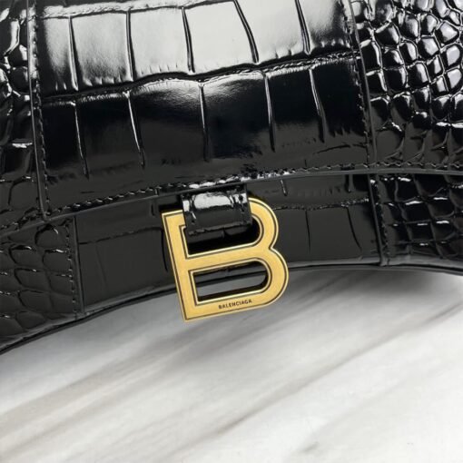 Balenciaga WOMEN’S HOURGLASS XS HANDBAG CROCODILE EMBOSSED - Image 6