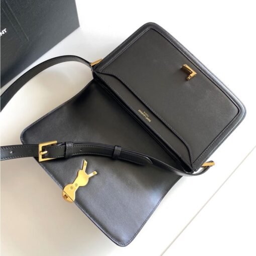 SOLFERINO MEDIUM SATCHEL IN BOX SAINT LAURENT LEATHER - Image 6