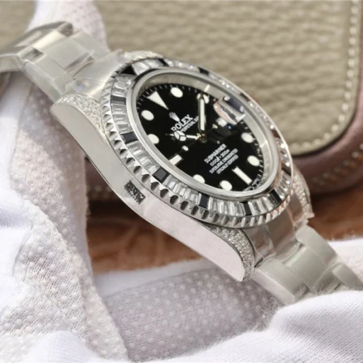 SUBMARINER SILVER BLACK DIAMOND 40MM 116759 SANR-74769Bril - Image 6