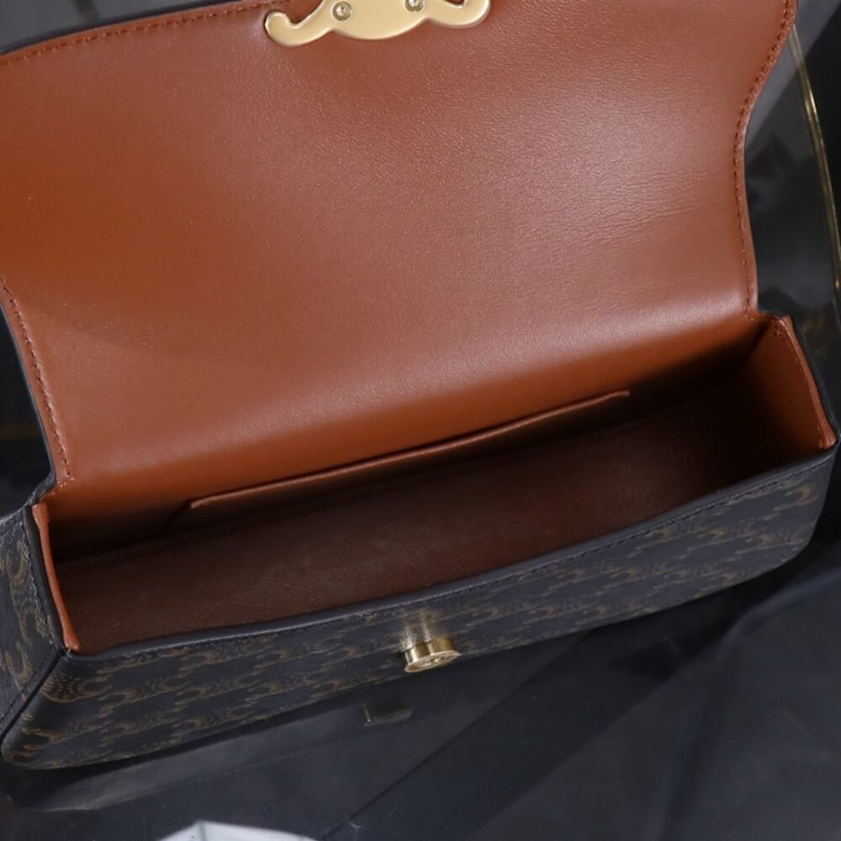 TEEN CELINE LOLA in Triomphe Canvas and Calfskin(HIGH-END GRADE) - Image 8